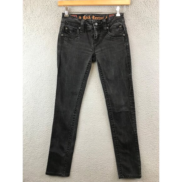 Rock Revival Bat Skinny Jeans size 27 - Picture 1 of 12